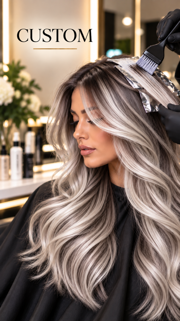 Custom Icy Blonde Salon Transformation