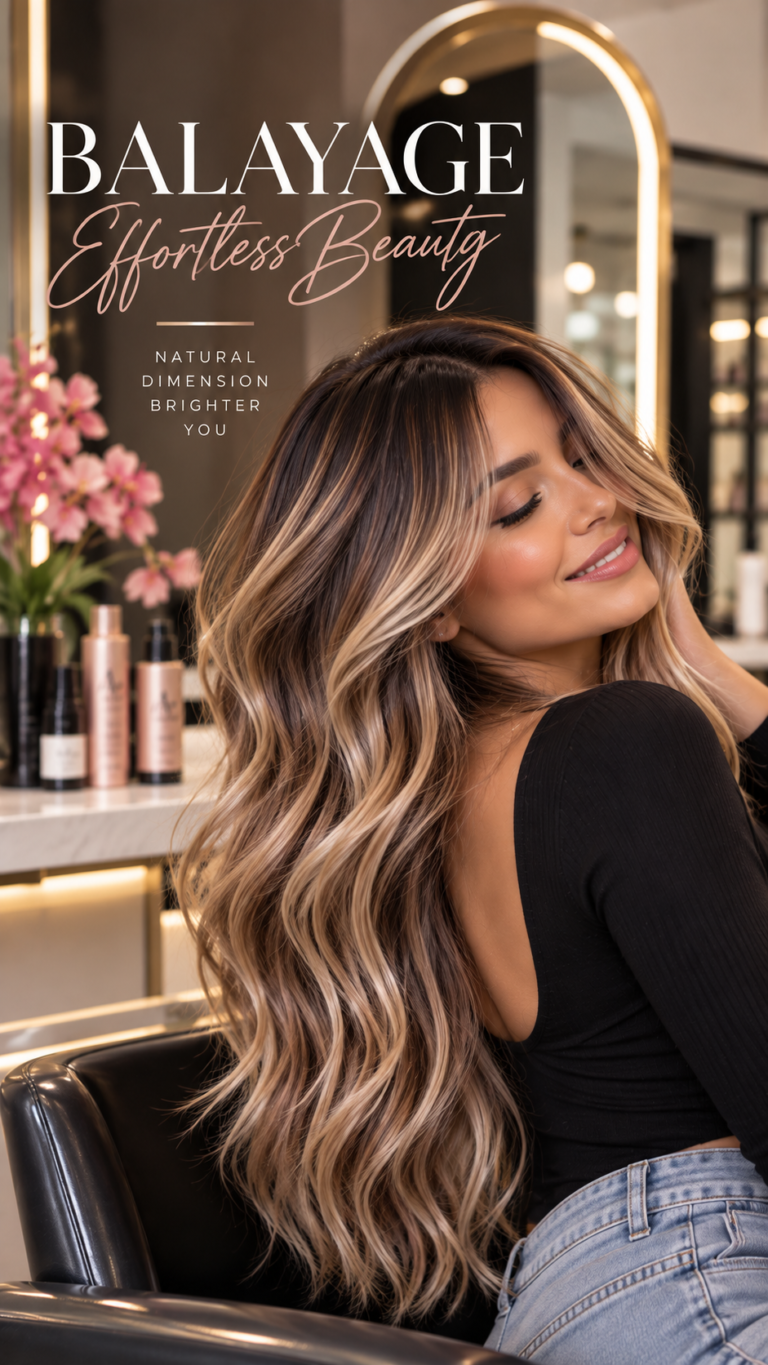 Effortless Balayage Beauty in Salon
